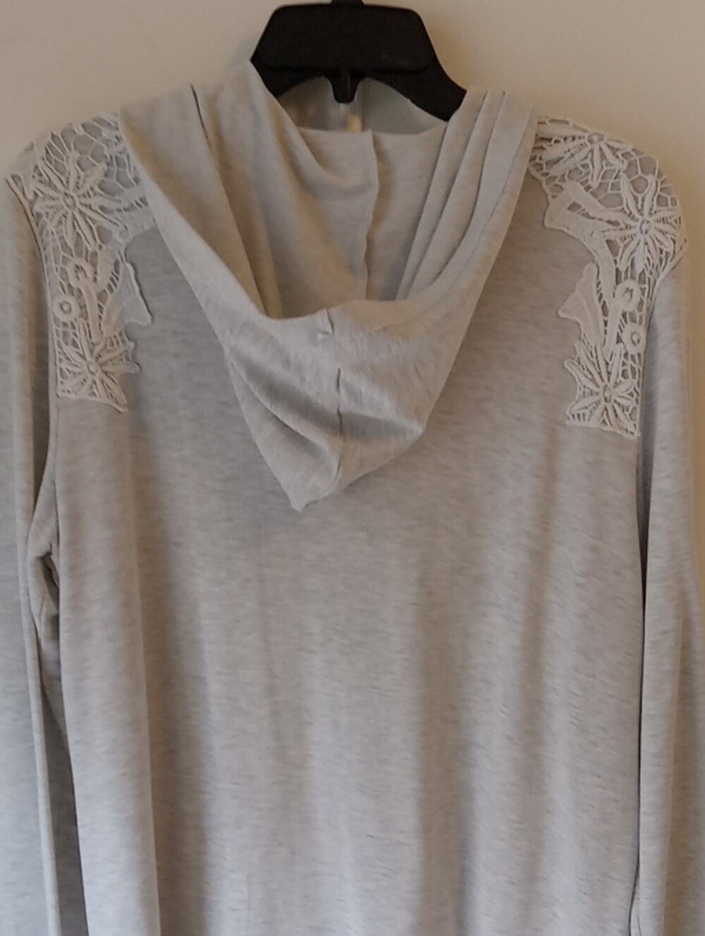 Chico's Lace-Shoulder Zip Hoodie Jacket - Picture 6 of 6